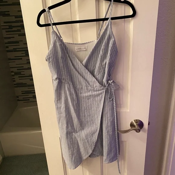 chinese dress ladies Stonewashed Linen Women Dress Lucia